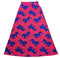 Pink & Blue Horse Print Long Skirt