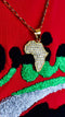 Gold Map of Africa Necklace - AFRIKAN ATTIRE -