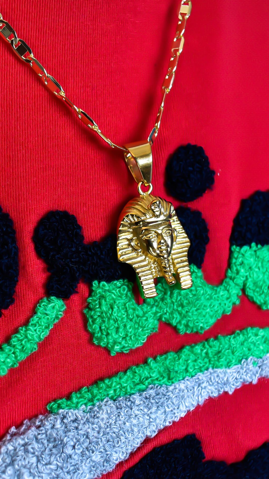 Gold Pharaoh Necklace - AFRIKAN ATTIRE - #african_clothing - JEWELRY