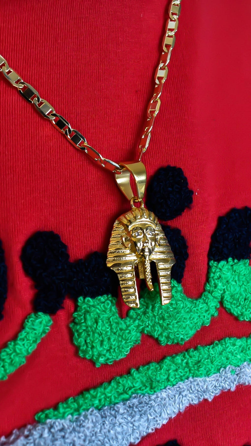 Gold Pharaoh Necklace - Medium - AFRIKAN ATTIRE -