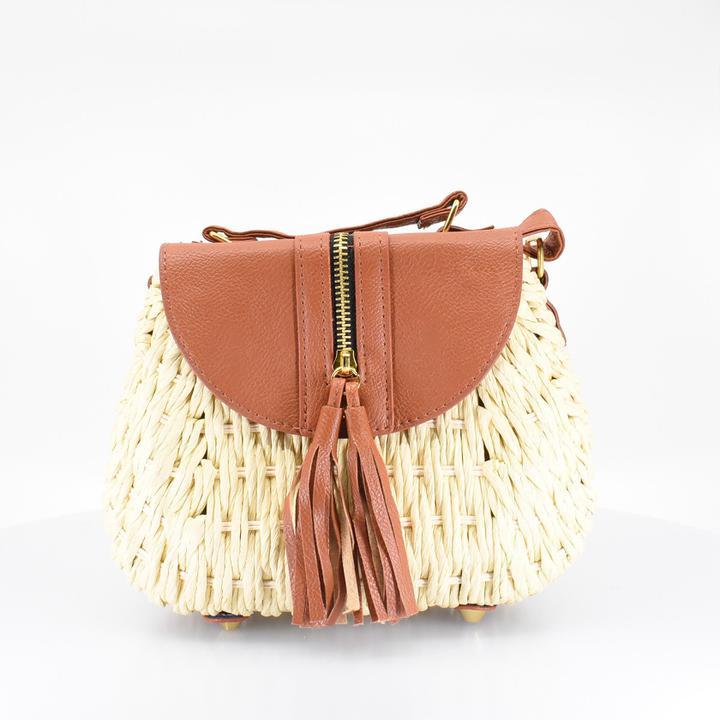 Island Crossbody Bag with Tassel - AFRIKAN ATTIRE - #african_clothing -