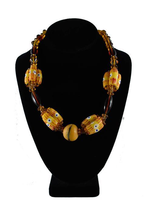 Recycled Glass Beads Ghana Krobo Bead Set - AFRIKAN ATTIRE - #african_clothing -