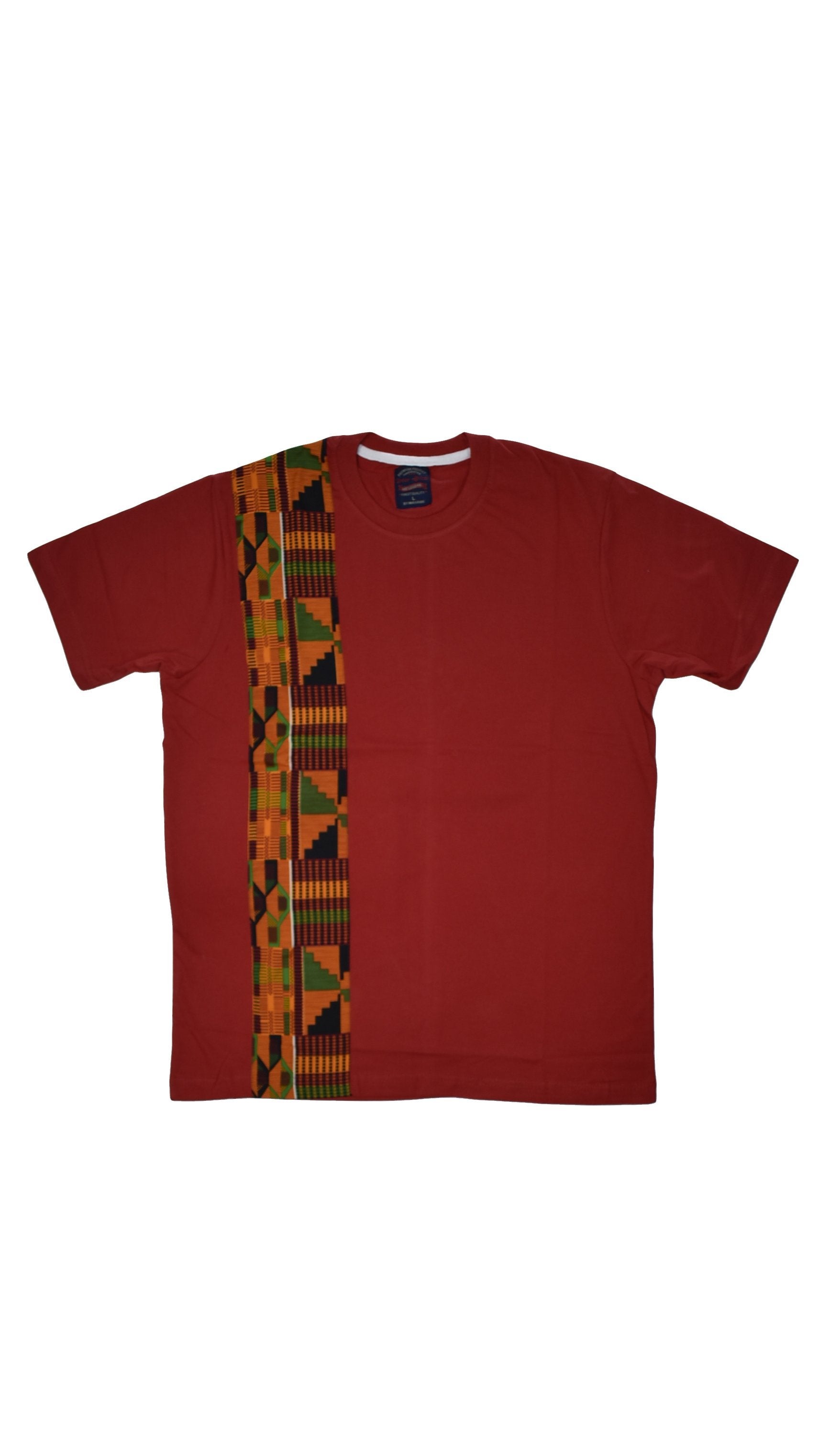 Red Kente T-Shirt Urban African - AFRIKAN ATTIRE - #african_clothing -