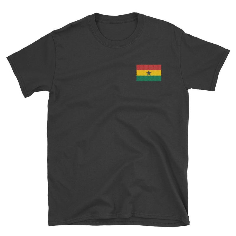 Short-Sleeve Ghanaian Flag T-Shirt - AFRIKAN ATTIRE -